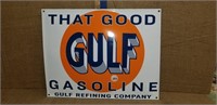 PORCELAIN GULF GASOLINE SIGN (NEW)