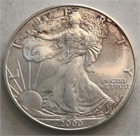 2000 UNC America Silver Eagle Dollar