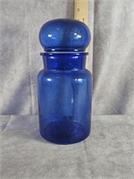BELGUIM COBALT BLUE GLASS APOTHECARY JAR BOTTLE