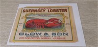 Guernsey Lobster label, c1900