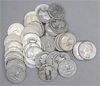 (40) Assorted Washington Silver Quarters.