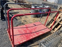 Metal Cart w/casters & dividers,30"X5' approx