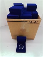 Blue velvet coin holder boxes