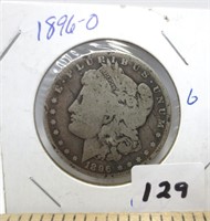 1896-O Morgan silver dollar