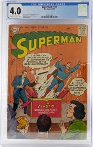 SUPERMAN #111 D.C. COMICS 2/57 CGC 4.0