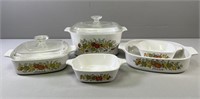 Spice of Life Corning Ware Sq Dish, Lidded Dishes,