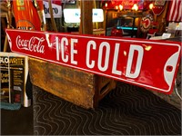 3ft x 6” Metal Embossed Coca-Cola Sign