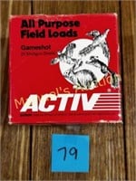 (1)  BOX ACTIVE 20GA SHOTGUN SHELLS