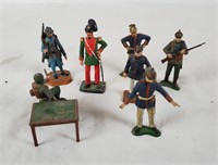 7 Various Cast Metal Soldier Figures