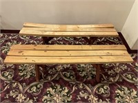 Rustic Picnic Table Benches (2)