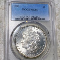1886 Morgan Silver Dollar PCGS - MS65