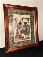 Painting on Egyptian Papyrus, Framed