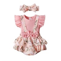 Newborn Baby Girl Clothes Infant Romper Floral Sus