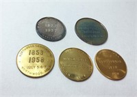 (5) Commerative Town Coins