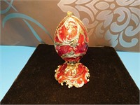 Oeuf de Collection Style Fabergé Rouge (Oifu)