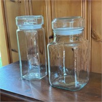 Pair of Glass Canisters/Cookie Jars