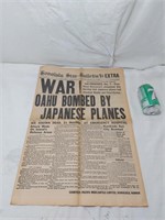 WWII Honolulu Star-bulletin 1st Extra, December