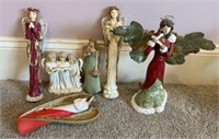 Group of Resin and Ceramic Angel Figurines