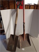 Edging shovel and flat shovel