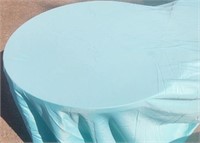 10' diameter teal table cloth