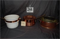 Pyrex Dish Holder, Handcrafted Copperware Pot,