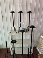 Decorative Candle Display Stands with Glass Globes