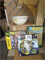 Packer puzzles (3) & bowl