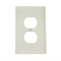 1-gang White Midway Duplex Outlet Nylon Wall Plate