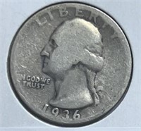 1936S Washington Quarter