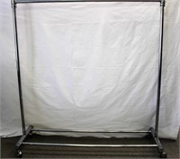 60" wheeled clothes rack