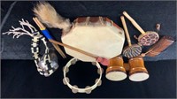 Percussion Instruments, Tambourine and a Bell