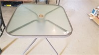 Square Patio Table With Glass Top