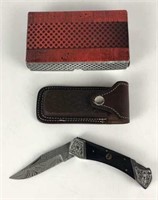 Single Blade Pocket Knife with Metal Accents