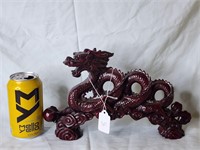 Oriental Chinese Snake Dragon with Fire Pearl