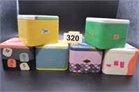 Fossil collectible tins (6)
