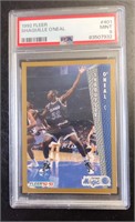 1992 Fleer Shaquille Shaq O'Neal RC 401 - PSA-9