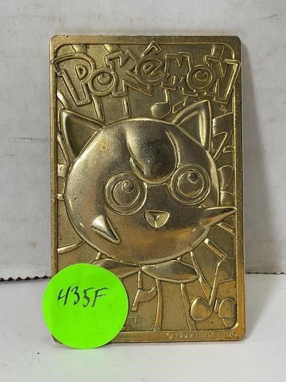 BURGER KING POKEMON JIGGLYPUFF 23K GOLD-PLATED