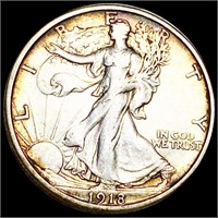 1918-S Walking Half Dollar LIGHTLY CIRCULATED