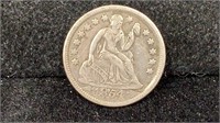 1854 w/ Arrows Silver Seated Liberty Dime