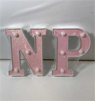 New N & P Letter Lights