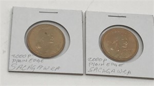 2000 P & 2000 D Sacagawea Dollar Coins