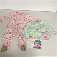 2 PCS CARTER BABY OVERALL AGE 3-6