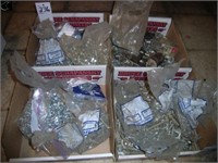 4 boxes of assorted bolts, nuts, locknuts etc