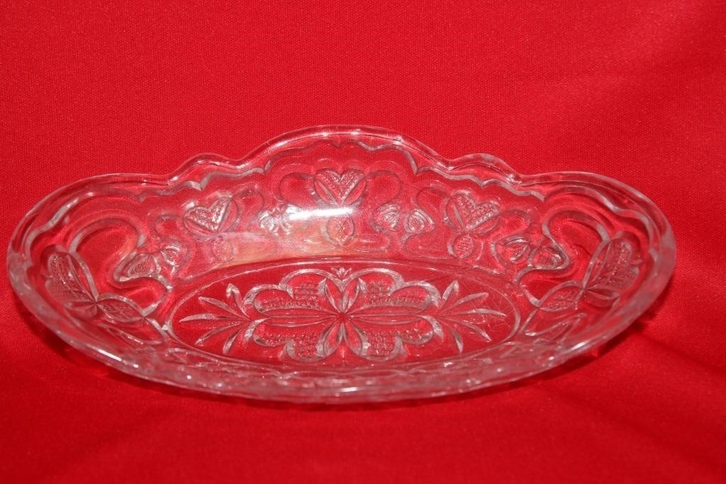 A Pressed Glass Jewelry Dish