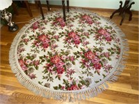 76 inch round floral rug