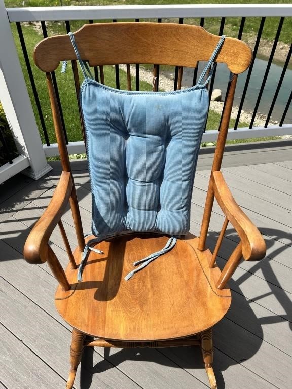 Wooden Rocking Chair.