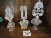 3 VINTAGE GLASS PERFUME BOTLES