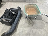 Metal Wheel Barrow, Cub Cadet Grass Catcher