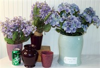 Flower Vases w Artificial Flowers - Lenox Vase