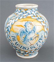 Deruta Style Majolica Vase